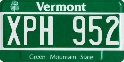 VT license plate XPH952