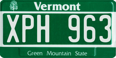VT license plate XPH963