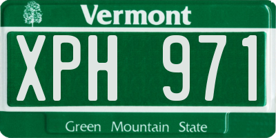 VT license plate XPH971
