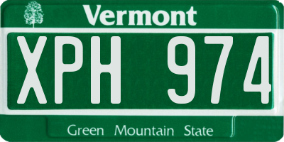 VT license plate XPH974