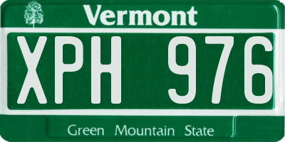 VT license plate XPH976