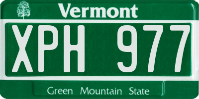 VT license plate XPH977