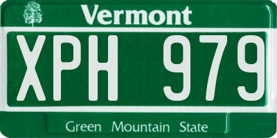 VT license plate XPH979