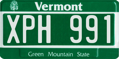 VT license plate XPH991