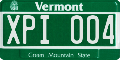 VT license plate XPI004