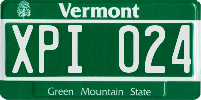VT license plate XPI024