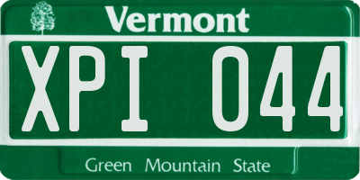 VT license plate XPI044