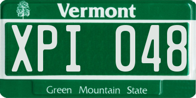 VT license plate XPI048