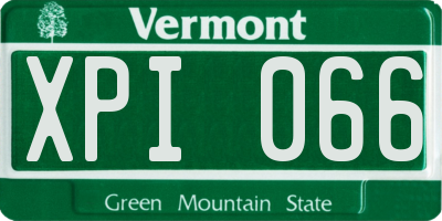 VT license plate XPI066