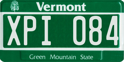 VT license plate XPI084