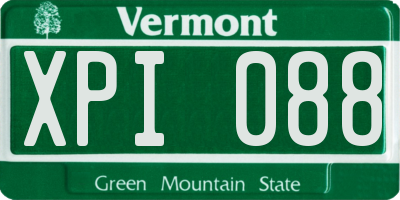 VT license plate XPI088