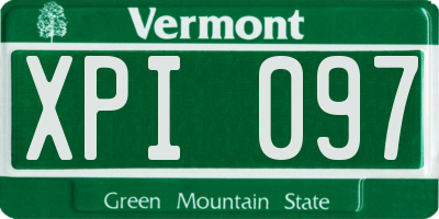 VT license plate XPI097