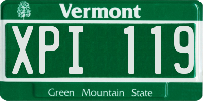 VT license plate XPI119