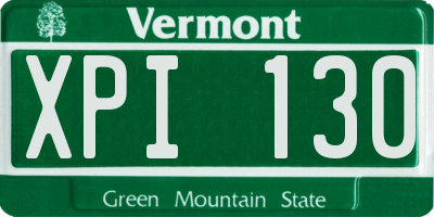 VT license plate XPI130