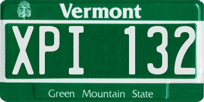 VT license plate XPI132