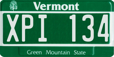 VT license plate XPI134