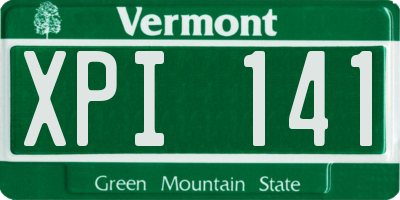 VT license plate XPI141