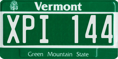 VT license plate XPI144