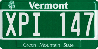 VT license plate XPI147
