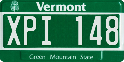 VT license plate XPI148