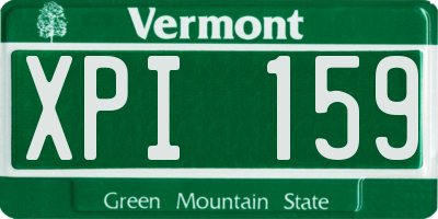 VT license plate XPI159