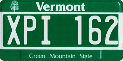VT license plate XPI162