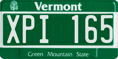 VT license plate XPI165