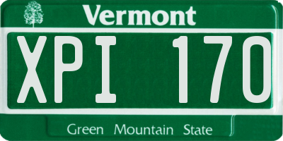 VT license plate XPI170