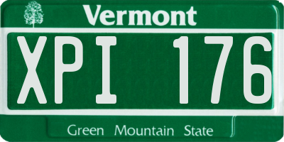 VT license plate XPI176