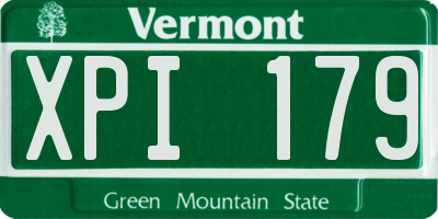 VT license plate XPI179