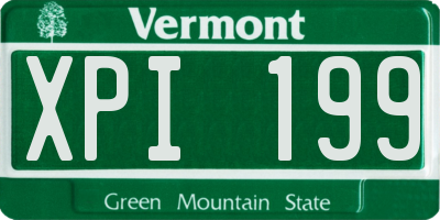 VT license plate XPI199