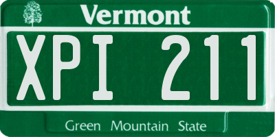 VT license plate XPI211