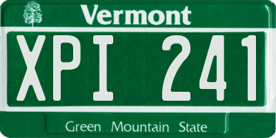 VT license plate XPI241