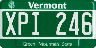 VT license plate XPI246