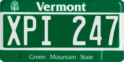 VT license plate XPI247