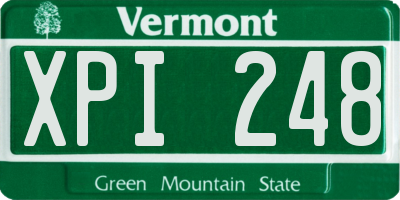 VT license plate XPI248