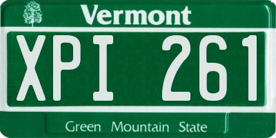 VT license plate XPI261