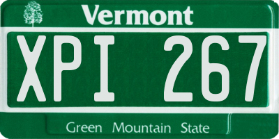 VT license plate XPI267