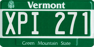 VT license plate XPI271