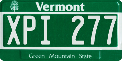 VT license plate XPI277