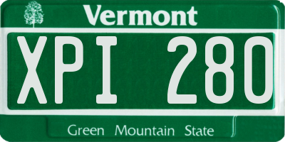 VT license plate XPI280