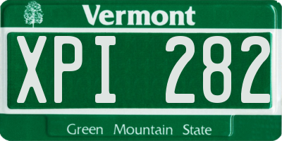 VT license plate XPI282