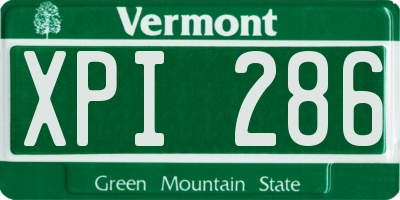 VT license plate XPI286