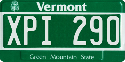 VT license plate XPI290