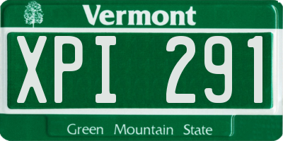 VT license plate XPI291