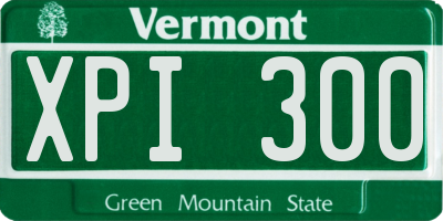 VT license plate XPI300