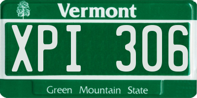 VT license plate XPI306