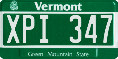 VT license plate XPI347