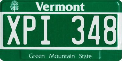 VT license plate XPI348