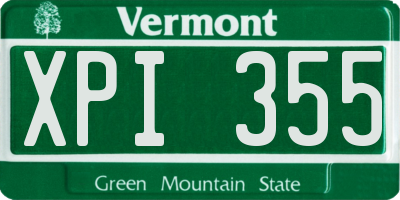 VT license plate XPI355